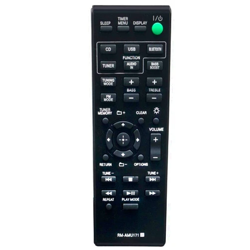 ZdalaMit RM-AMU171 Replace Remote Control Applicable for Sony Hi-Fi System CMT-BT60 CMT-SBT100 CMT-SBT100B HCD-SBT100 CMT-BT80W CMT-BT80WB CMTBT60 CMTSBT100 CMTSBT100B HCDSBT100 CMTBT80W CMTBT80WB