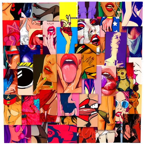 LANGALANG Sexy Girl Stickers for Teens Adults, Anime Sexy Body Stickers for Water Bottle, Cool Adults Sticker Pack, Waterproof Vinyl Sticker for Laptop Skateboard Journaling Scrapbooking