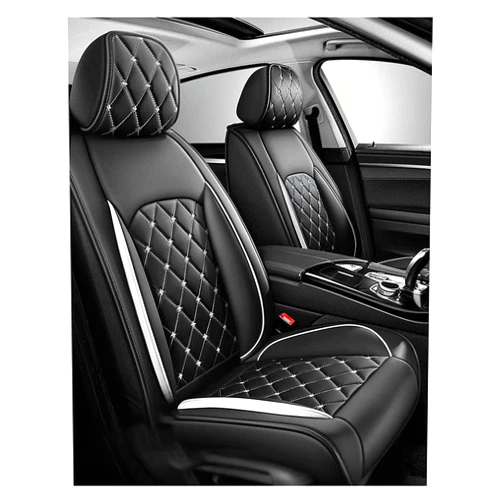 GLUNT Car Seat Cover Full Sets For Nissan Qashqai J11 Visia/Acenta/N-Connecta 2013-2021 2022 2023, Leather Auto Seat Protectors, Leather Car Seat Covers Waterproof Soft Car Seat, Protectors Comfort Premium(