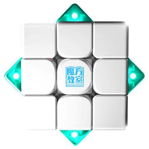 CuberShop Moyu Super RS3M V2 Ball Core UV Coated 2023 3x3 Speed Cube (Magic Clothes), moyu Super RS3 M V2 Professional 3x3 Stickerless, Upgraded Ver. of Moyu RS3M 2022 (Teal Internal)