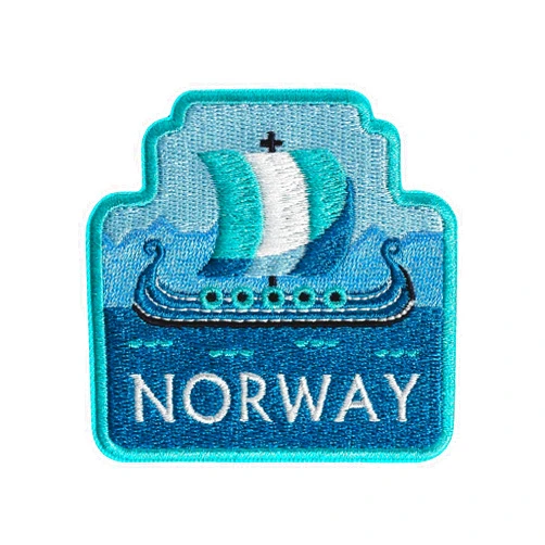 Vagabond Heart Norway Iron On Travel Patch