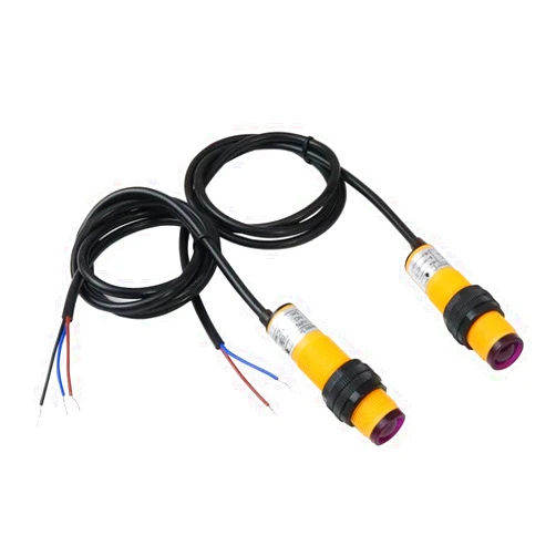 AMEIP Photoelectric Switch Sensor,1 Pair M18 Through-Beam Reflection Optical Photoelectric Beam Sensor,NPN NO (Normally Open) 6-36VDC Photoelectric Switch Sensor