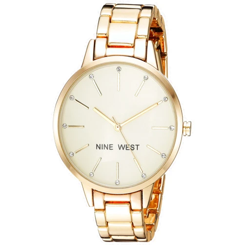 Nine West Women's Crystal Accented Bracelet Watch