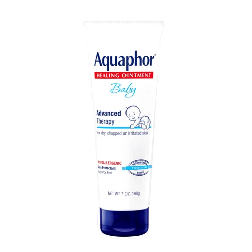 Aquaphor Baby Healing Ointment Advanced Therapy Skin Protectant, Dry Skin and Diaper Rash Ointment, 7 Oz Tube