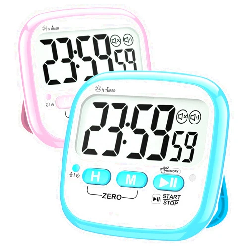 Antonki 2 Pack Classroom Timers for Teachers Kids, Magnetic Countdown Digital Kitchen Timer for Cooking, Study, Exercise, Work - Battery Included