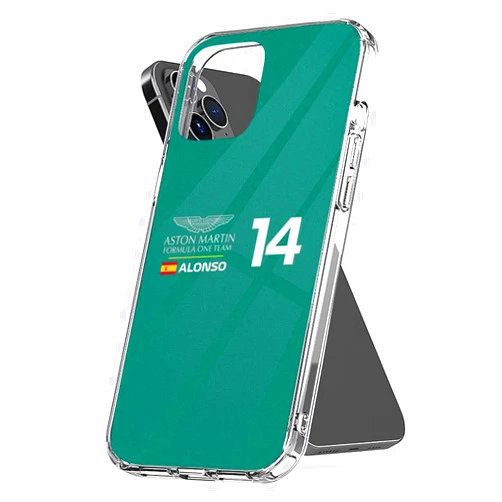 GUMAZU Phone Case Fernando Shockproof Alonso TPU Aston Protect Martin Birthday F1 Cover 2023 Compatible with iPhone 15 Pro Max 14 13 12 Mini 11 X Xs Xr 8 7 6 6s Plus Transparent