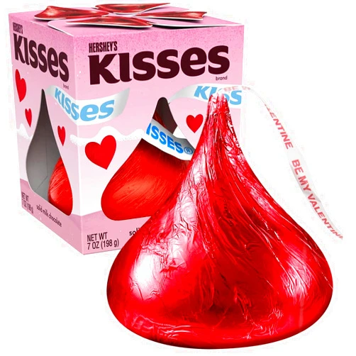 Tundras Mother's Day Hershey-Giant Red Kisses Solid Milk Chocolate - in Gift Box great for Mother or Valentine's Day