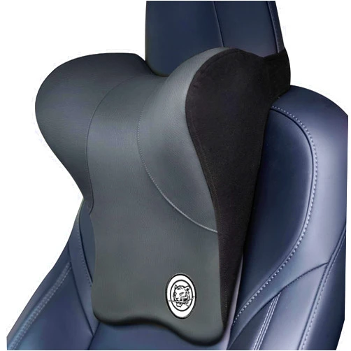 TKLoop Soft Car Neck Pillow for Driving Seat Car Headrest Pillow with Flexible Strap, 100% Memory Foam Neck Support Pillow for Car, Office Chair Dark Grey Pack of 1