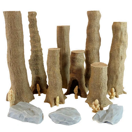Extruded Gaming Rosewood Trees Set 2