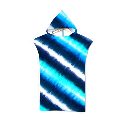 Kaylz Hooded Beach Towel for Boy Microfiber Beach Towels for Adults Quick Dry Surf Poncho Wearable Hooded Towel Stripe Soft Hooded Bath Towel for Surfing Beach Swimming Outdoor Sports (75*110cm, Navy)