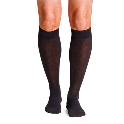 SIGVARIS Unisex DYNAVEN Cushioned Calf Compression Socks, 15-20mmHg, LL - Large Long, Black