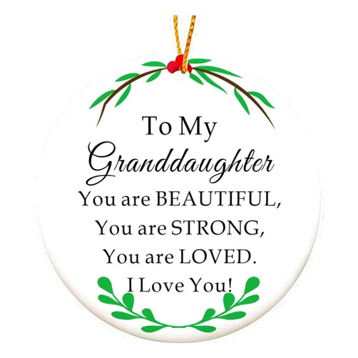 CHONG SHENG to My Granddaughter Christmas Ornament from Grandma and Grandpa, Granddaughter Christmas Ornament Keepsake 2024, Christmas Tree Hanging 3
