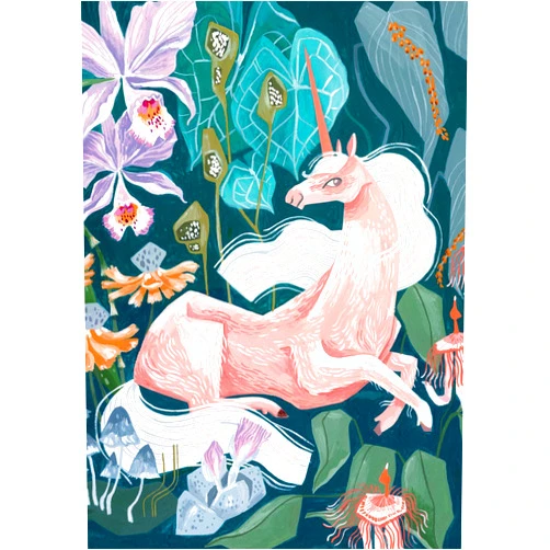 Buffalo Games - Rae Ritchie - Lush Unicorn - 300 Piece Jigsaw Puzzle for Adults -Challenging Puzzle Perfect for Game Nights - Finished Size is 21.25 x 15.00