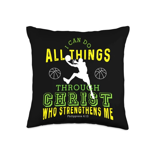 Game Favorite Team Sports Workout Field Cool Train Basketball Funny Strength Religious Player Sport Game Throw Pillow, 16x16, Multicolor