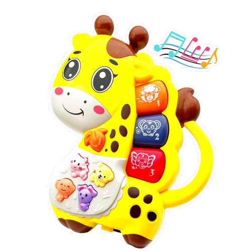 AFKSTL Baby Piano Toy, 6-12 Months Light Up Musical Baby Toys for 0 3 6 9 Months, Early Learning Educational Boys Girls Gifts (Giraffe)