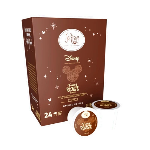 Joffrey's Coffee & Tea Company Joffrey's Coffee - Disney French Roast Blend, Artisan Dark Roast, Arabica Coffee Beans, Full-Bodied Blend, Hints of Caramel & Chocolate, 2.0 Compatible (Single Serve, 24 Count)
