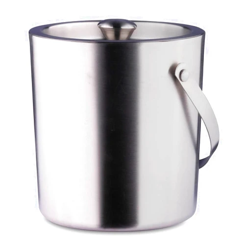 PrimeSaver Ice Bucket with Lid - Insulated Ice Bucket for Parties, Cocktail Bar, Tiki Bar - Double Wall Stainless Steel - 3 Quart