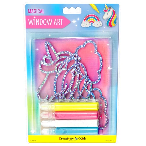 Creativity for Kids Window Art Craft Kit: Magical - Create Your Own Window Art- Unicorn Suncatcher Kit for Kids