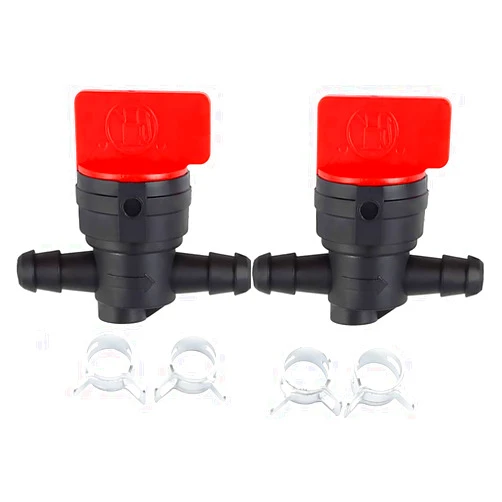 WaruiTT 2Pcs 698183 494768 Fuel Shut Off Valve with Clamp for Murray Toro Lawn Tractor 698181 493960 697947