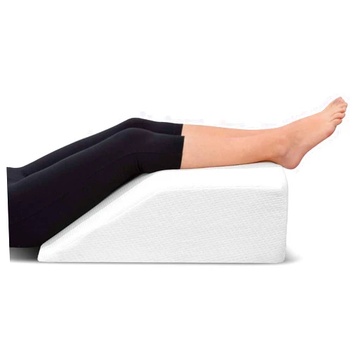 Ebung Leg Elevation Pillow and Leg Pillow Cover Bundle - Elevating Foam Wedge Leg Rest - Relieves Leg Pain, Hip, and Knee Pain, Improves Blood Circulation, Reduces Swelling - Breathable, Washable Cover