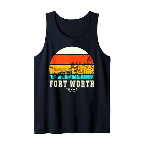 Fort Worth Texas USA American Outfits Fort Worth Stockyards Vintage Tank Top