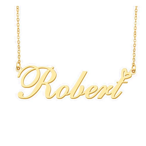 Aoloshow Personalized Heart Name Necklace Gold Custom Any Names Stainless Steel Jewelry for Womens Graduation