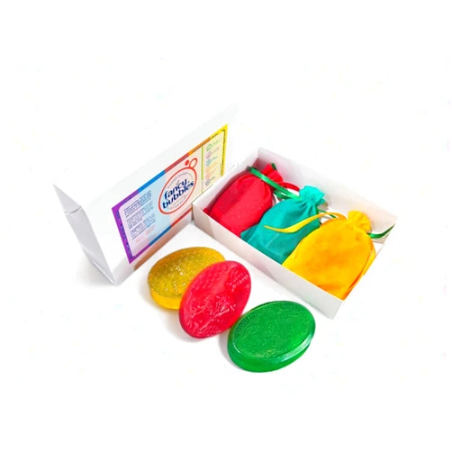 Generic Fancy Bubbles Organic Hand Made Glycerin Soap Bar - Hot Process Soap with Natural Ingredients and No Harsh Chemicals - Pack of 3 (Bold Desire, Allure, City Bloom)