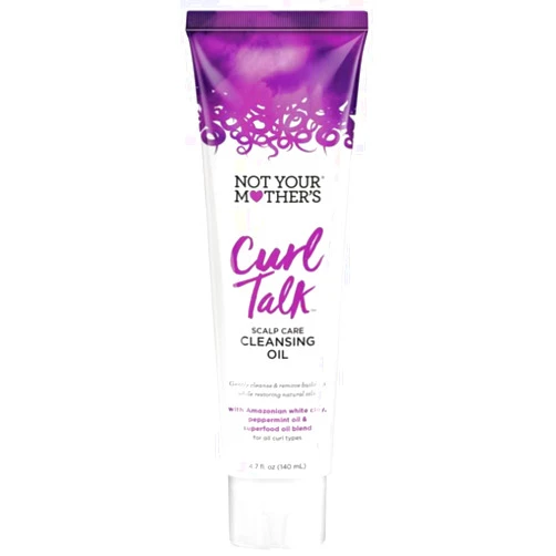 NYM Not Your Mother's Curl Talk Cleansing Oil with Superfood Blend - Exfoliates & Moisturizes. Formulated with Avocado, Buriti, and Marula Oils. 4.7 oz (1 Pack), White Clear Pearl