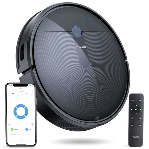 Thamtu G11 Max Robotic Vacuum Cleaner with Smart Dynamic Navigation, 2500Pa Suction Powerful Robot Vacuums, APP Control for Pet Hair, Hard Floor and Medium-Pile Carpet