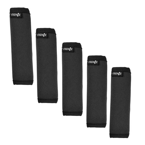 Cosmos 5 Pcs Black Color Comfort Neoprene Handle Wraps/Handle Grip/Luggage Identifier for Travel Bag Luggage Suitcase