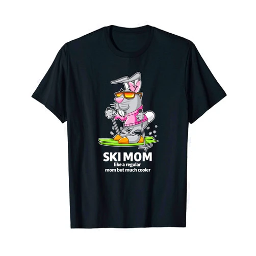 Family Vacation Ski Winter Holiday Skiing Gifts Ski Mom Matching Family Skiing Vacation Winter Holiday Gift T-Shirt