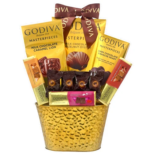LA Signature Gift Basket –Chocolate Assortment For 2024 Holiday Gift Basket-Christmas, Thanks Giving-Corporate Gift,Birthday, Family & Friends-Golden