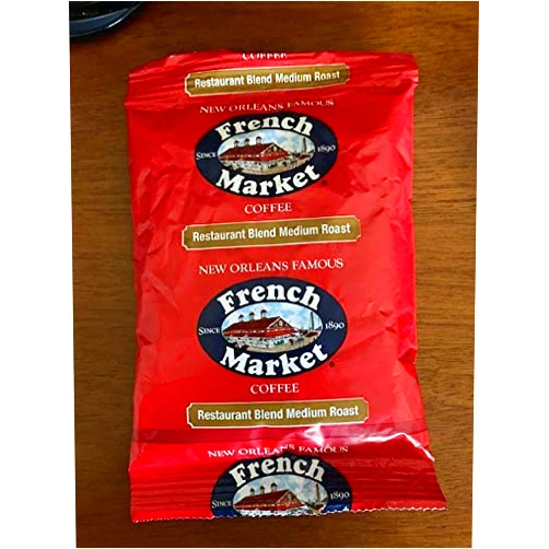 French Market Restaurant Blend Medium Roast Ground Coffee, 2oz Bag (Pack of 40)