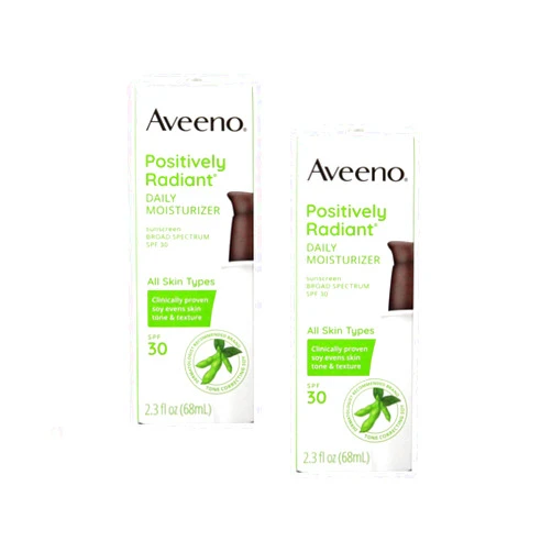 Aveeno 2 Pack - Aveeno Positively Radiant Daily Face Moisturizer SPF 30, 2.3 Fl. Oz.