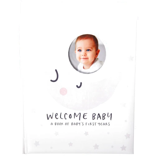 C.R. Gibson Little Moon First 5 Years Gender Neutral Baby Memory Book, 8.75