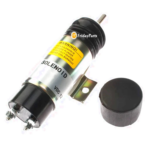 FP FRIDAYPARTS FridayParts 2 Terminals 12V Dual Coil Pull Solenoid D610-B1V12 D610B1V12 Compatible for Kubota D905 Engine