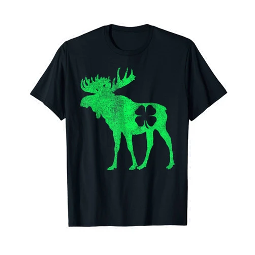 Irish American Gift Ireland Gift ST. PATRICK'S DAY St Patrick's Day Moose Irish Shamrock Saint Paddy's T-Shirt