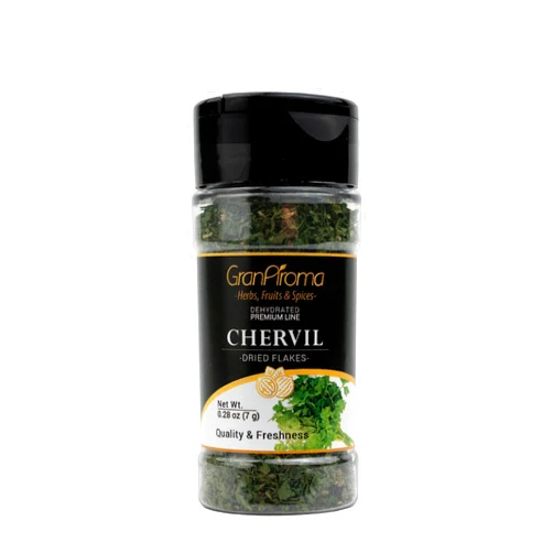 GranAroma Dried Chervil Flakes, Delicate & Mild Flavor, Perfect for Soups, Salads & Garnishes (0.28 Ounce)
