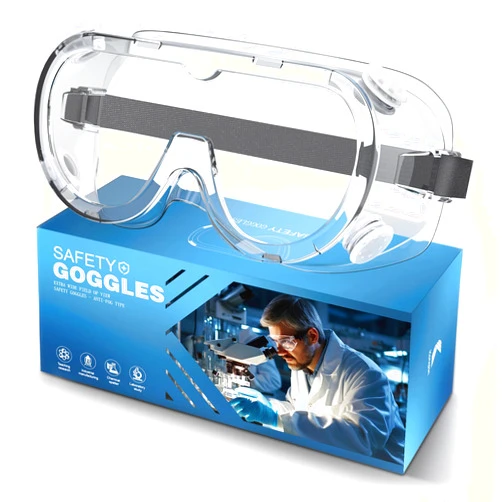 Konqkin Safety Goggles Lab Anti-Fog Glasses - Eye Protection Goggles for Science Lab Class for Women Men