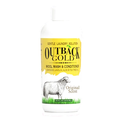 Desert Breeze Distributing Outback Gold Wool Wash, Original Scent, Natural Plant Based Liquid Laundry Detergent, Perfect for Wool, Cashmere, Silk, Sheepskin, Baby Items, Mild, Neutral pH, Made in USA