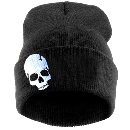 LOKIDVE Men Women Winter Embroidered Cuff Beanie Hat Knit Skull Cap