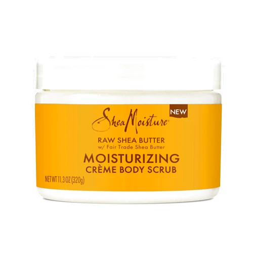 SheaMoisture Raw Fair Trade Shea Butter Moisturizing Exfoliating Crème Body Scrub for Dull Skin 11.3 oz