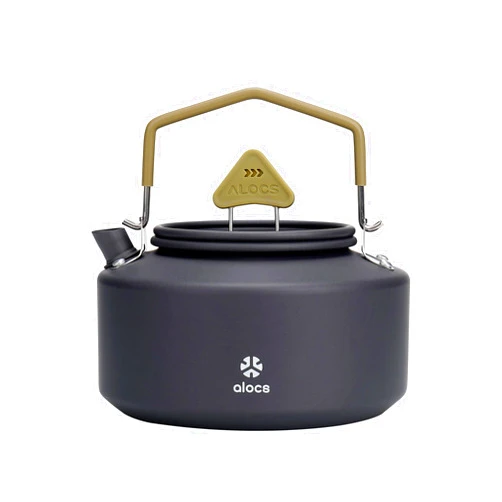 Alocs Portable Camping Coffee Pot Tea Pot, 1L Kettle Teapot for Stove, Outdoor, Hiking, Picnic and Traveling