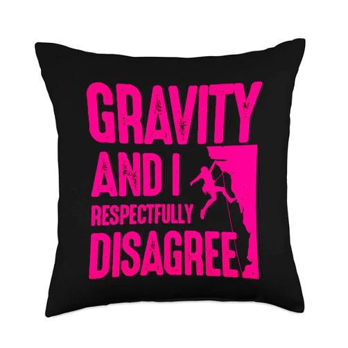 Best Bouldering Gift For Rock Climbers Lover Sport Funny Rock Climbing Design for Men Women Athletes Boulderer Throw Pillow, 18x18, Multicolor