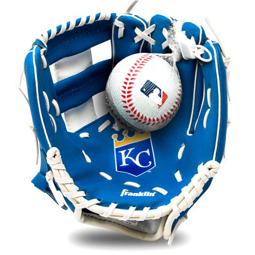 Franklin Sports MLB Youth Teeball Glove and Ball Set - Kids Baseball and Teeball Glove and Ball - Perfect First Kids Glove - 9.5