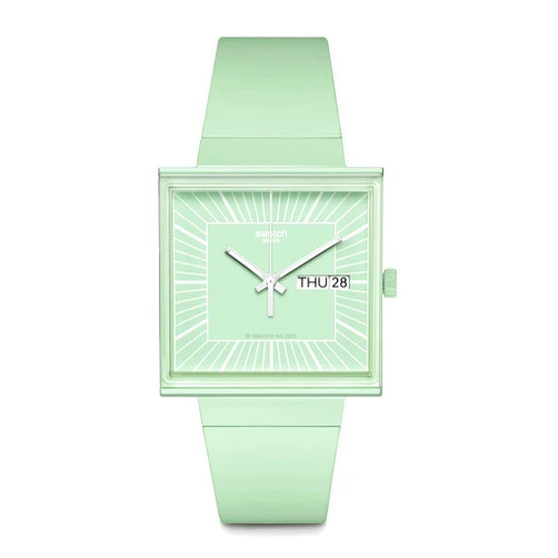 Swatch Unisex Casual Watch Green Bioceramic Quartz WHAT IF?…MINT