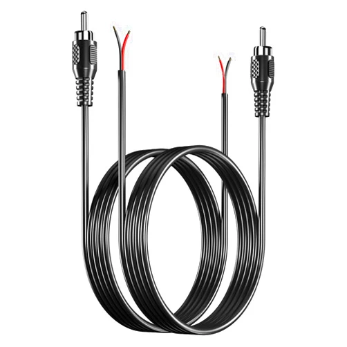 BERLAT RCA to Speaker Wire Adapter, Speaker Bare Wire Cables to RCA Plugs Adapter Repair Speaker Cord for Speakers Amplifier Audio Video AV Receivers （2 Pack 20AWG 6.6 ft）