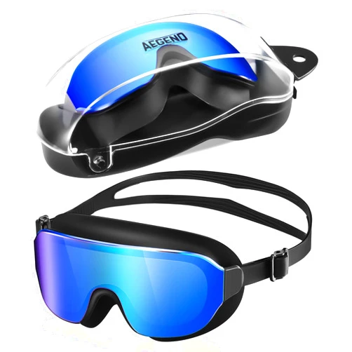 Aegend Swim Goggles, Wide View Swimming Goggles for Adult Youth, UV Protection No Leaking Clear Vision Goggles for Men Women