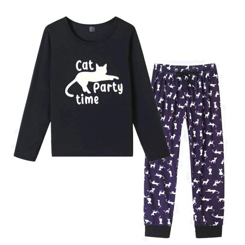 YIJIU Women's Sleepwear Long Sleeve Top and Pants Pajama Set Panda Print Nighty