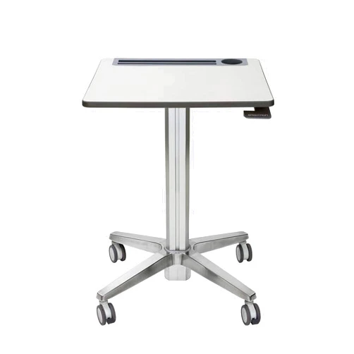 Ergotron – LearnFit Mobile Standing Desk, Adjustable Height Small Rolling Laptop Computer Sit Stand Desk with Wheels for Classroom, Office, Medical or Home Use – Adjusts from 29 to 45 Inches – Grey